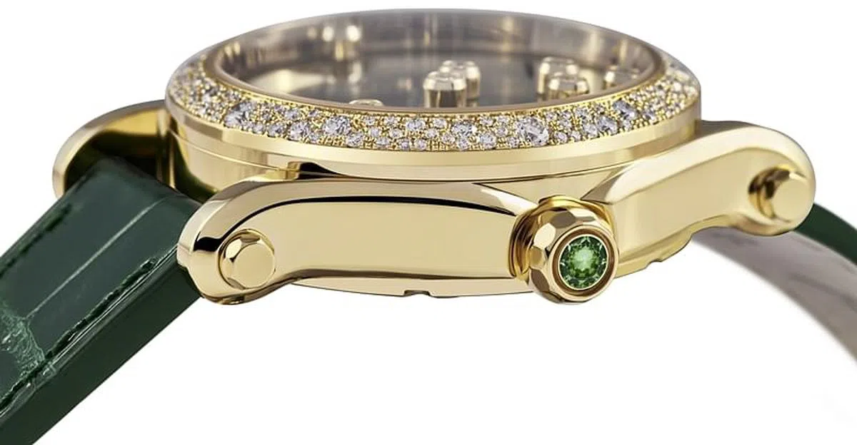 绿色砂金石特别版Happy Moon时计限量生产五枚。（图/高登提供）