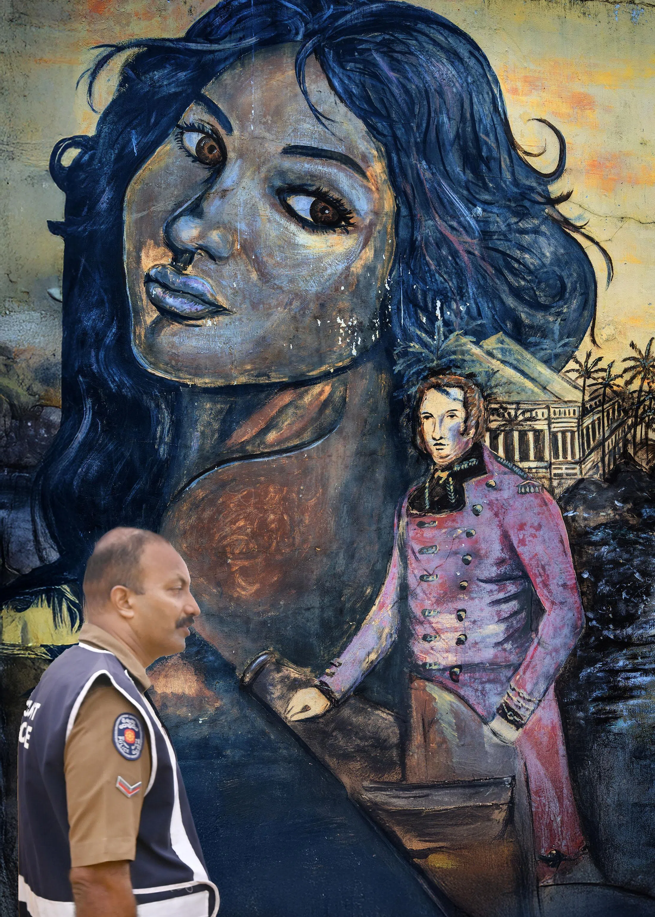 新加坡摄影家杨卓贤《警官》。（主办方提供）