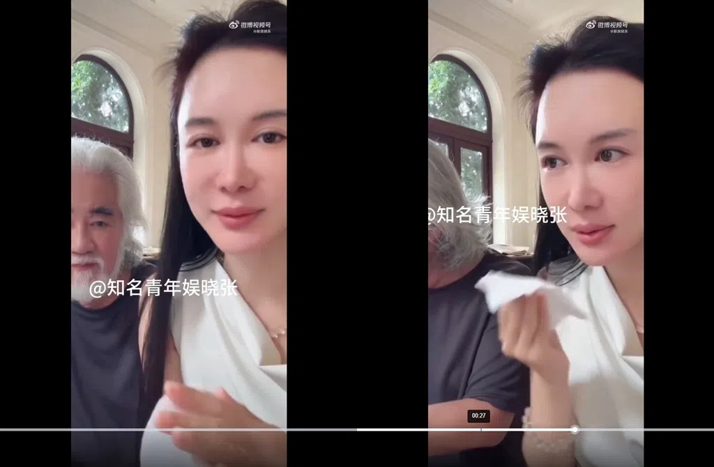杜星霖和导演老公开直播，坦言想要继续拼宝宝。（互联网）