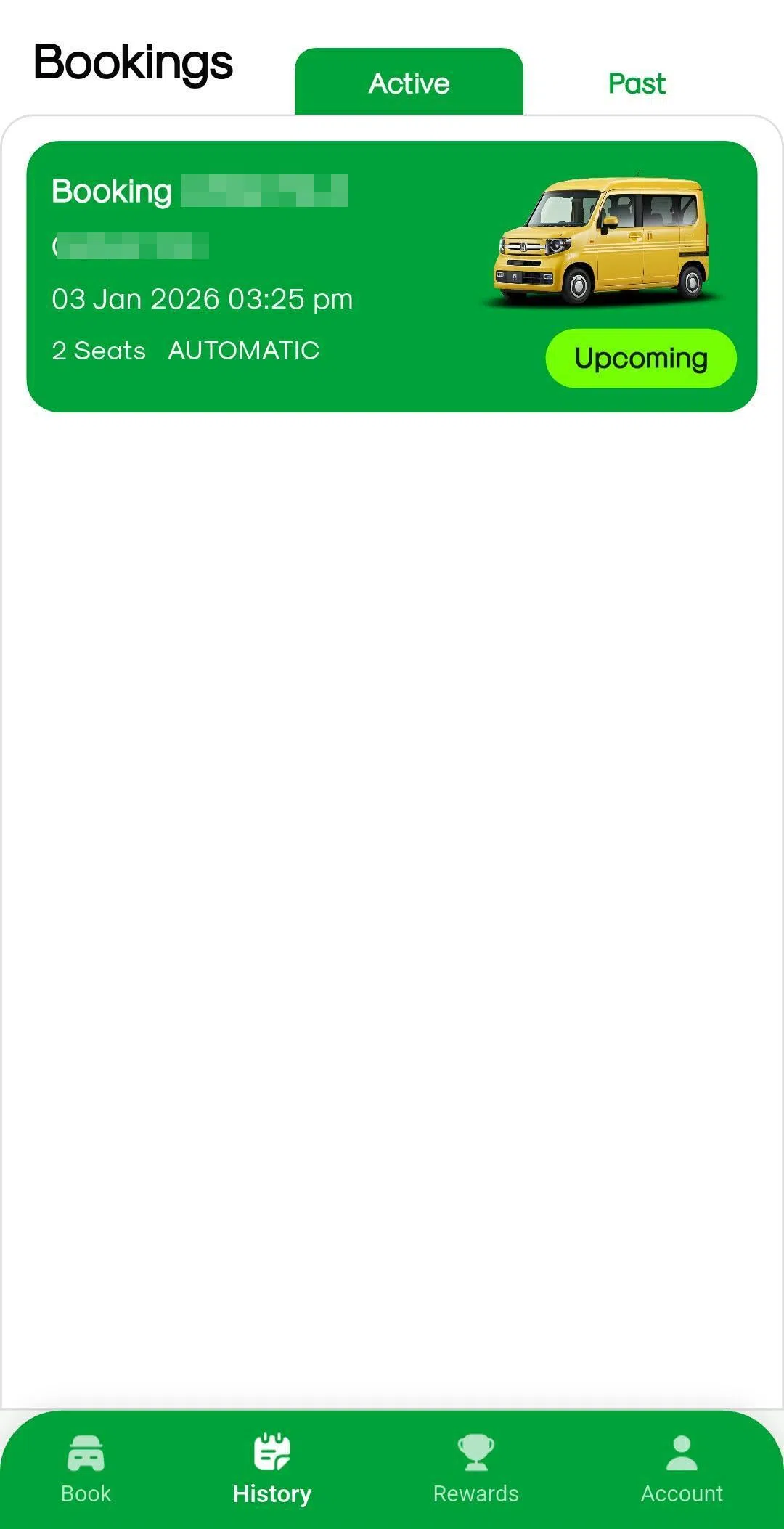 应用显示，伊斯干达1月3日的订单仍有效，但他不敢开车，担心租用时间结束后无法通过应用终止订单，结果反倒须额外多付费。（受访者提供）