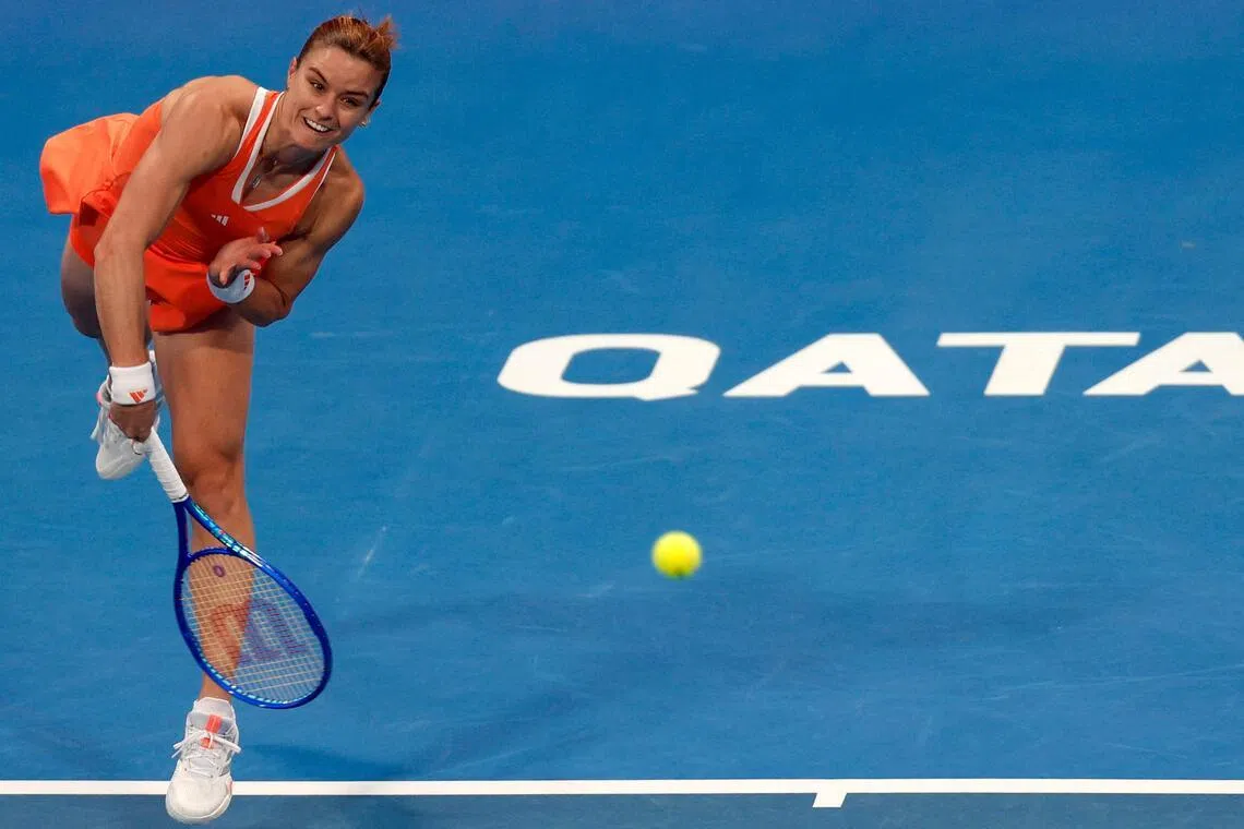 30岁希腊老将玛利亚（图）逆转战胜世界第二的伊加，终结了与对方交锋的四连败。（法新社）