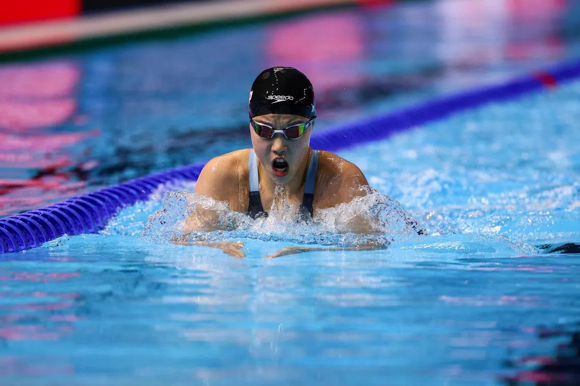 中国12岁小将于子迪排名第四，与奖牌擦肩而过。（关俊威摄）