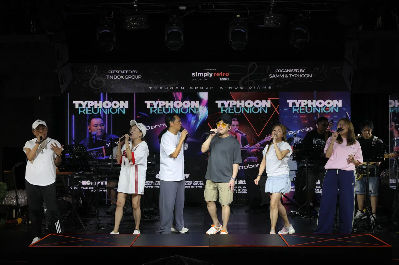 台风乐队为演唱会进行首次彩排。（龙国雄摄）