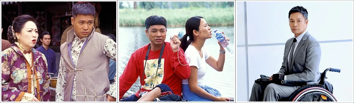 郭晋安凭2003年《戆夫成龙》（左起）、2005年《阿旺新传》，以及2014年《忠奸人》，三度荣膺无线视帝。（互联网）