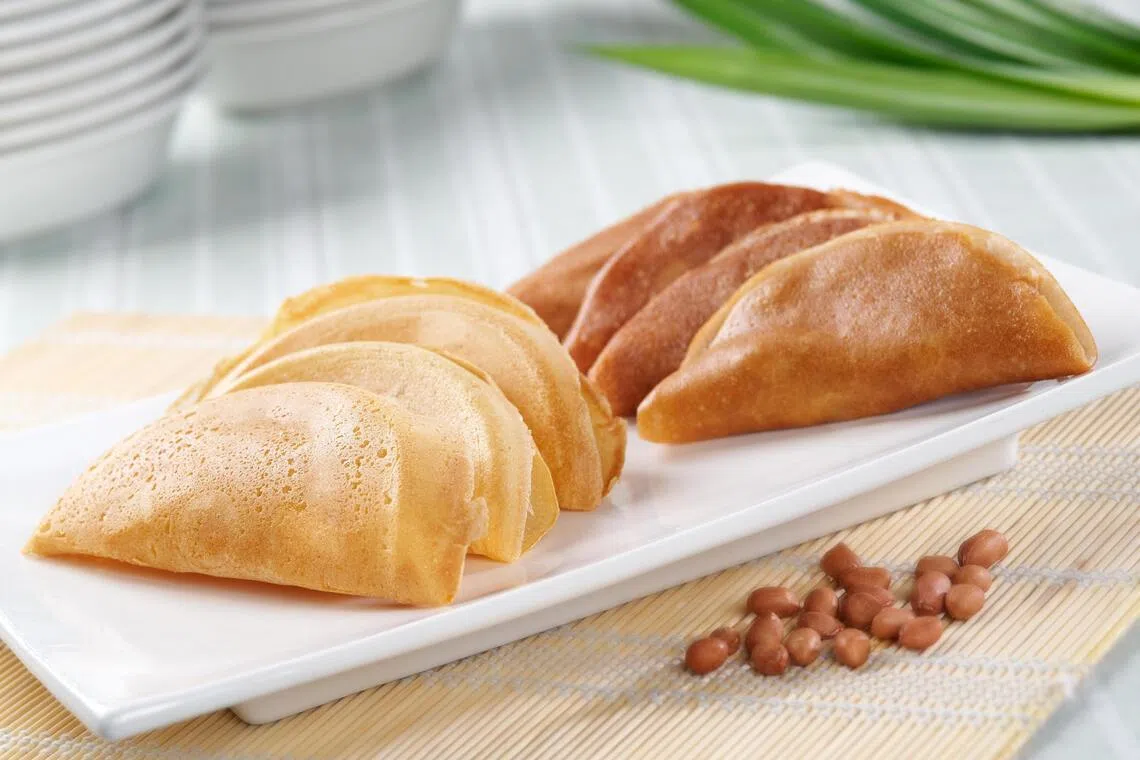 花生面煎糕薄脆可口。（餐馆提供）