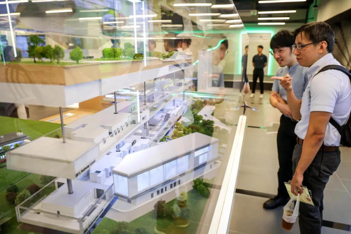 跨岛线是一条外环线，建成后与环线以外的其他地铁站衔接。21个跨岛线地铁站中，八个是转换站。（叶振忠摄）