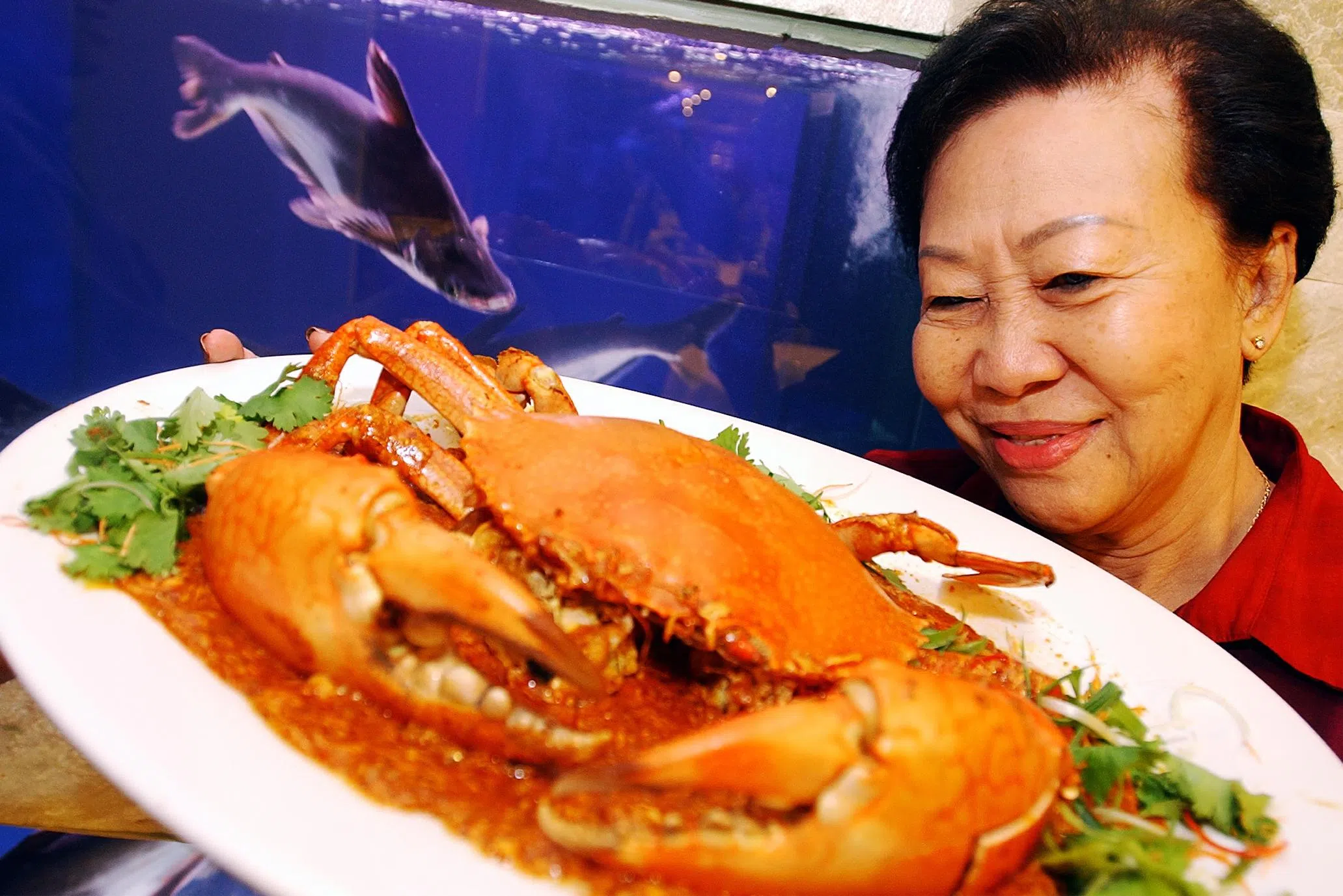 辣椒螃蟹由徐炎珍于1959年首创。（档案照片）