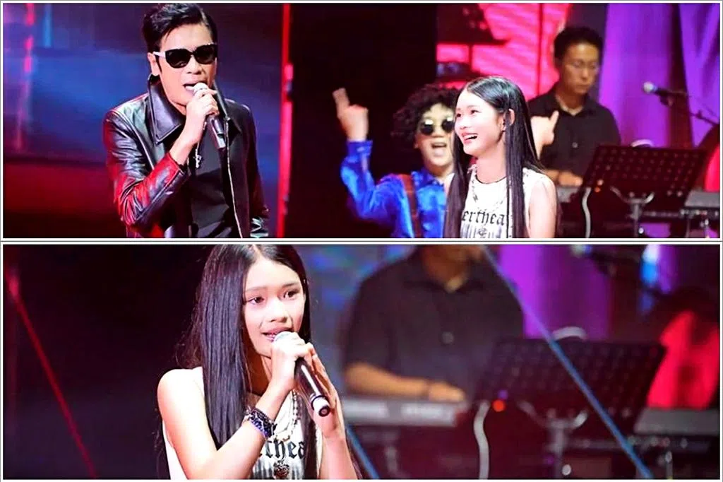 罗嘉良12岁女儿惊喜现身演唱会 父女首次同台合唱