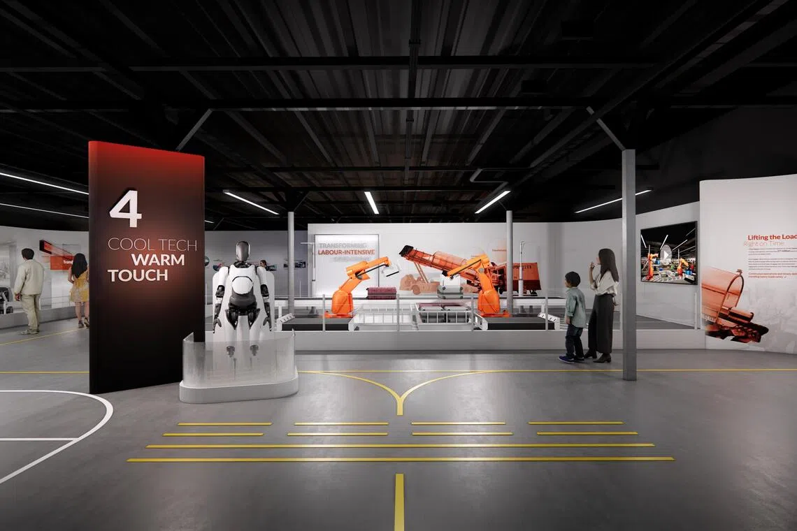 第四展区“冷酷科技，温暖触感”（Cool Tech Warm Touch）展示T5正在探索的相关科技，说明如何在应对未来挑战的同时，维持优质服务水平。（樟宜机场集团提供）