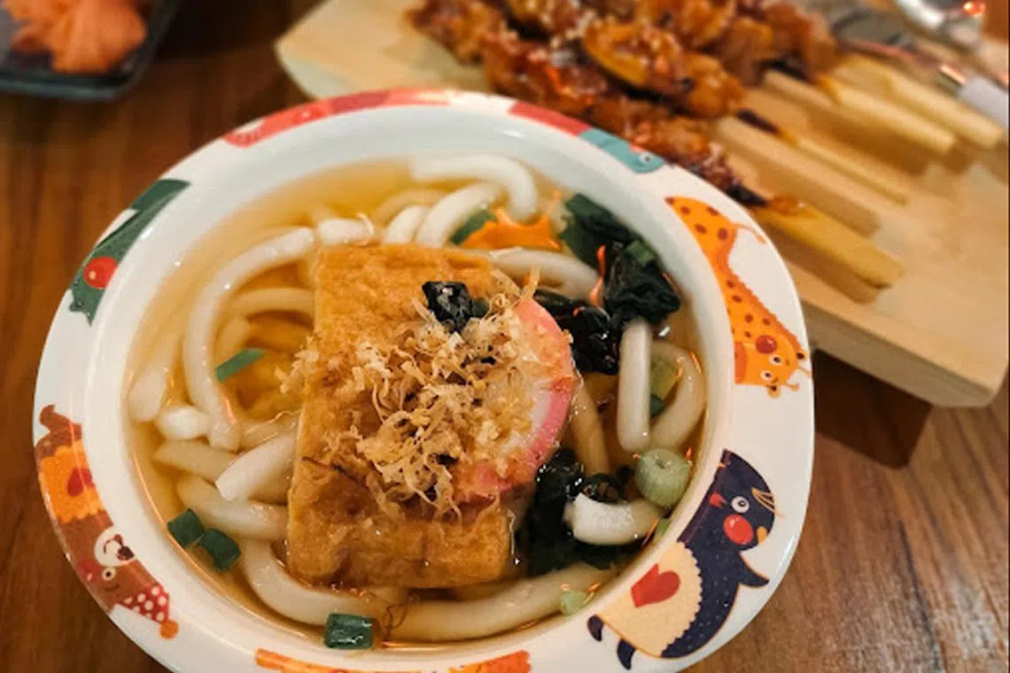 Tora-San餐馆为小朋友准备了五款乌冬面套餐。（餐馆提供）