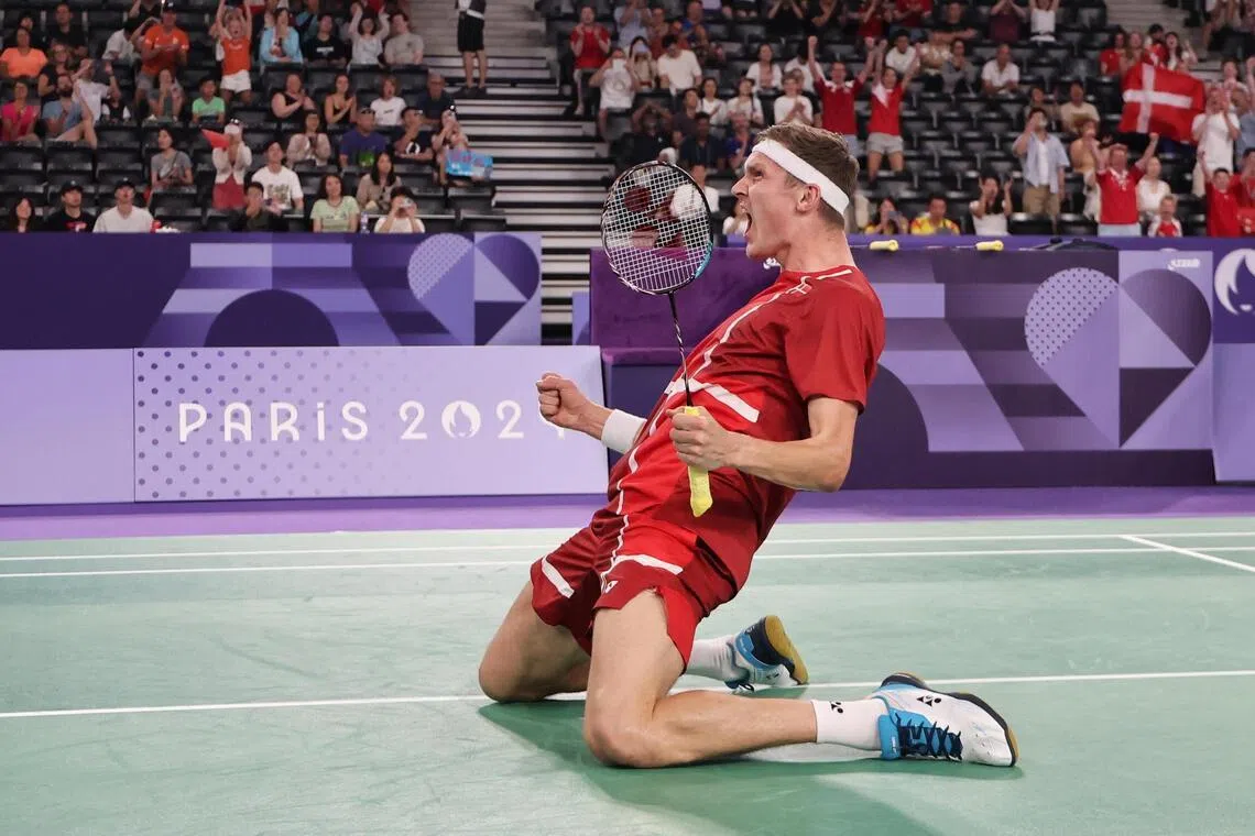 安赛龙（图）曾在巴黎奥运会八强打败我国头号男单骆建佑，最后杀入决赛成功夺冠。（档案照片）