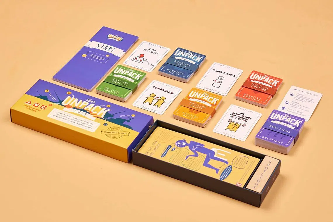 《解开心结》桌游由心理健康社会企业Happiness Initiative设计研发。（Happiness Initiative提供）