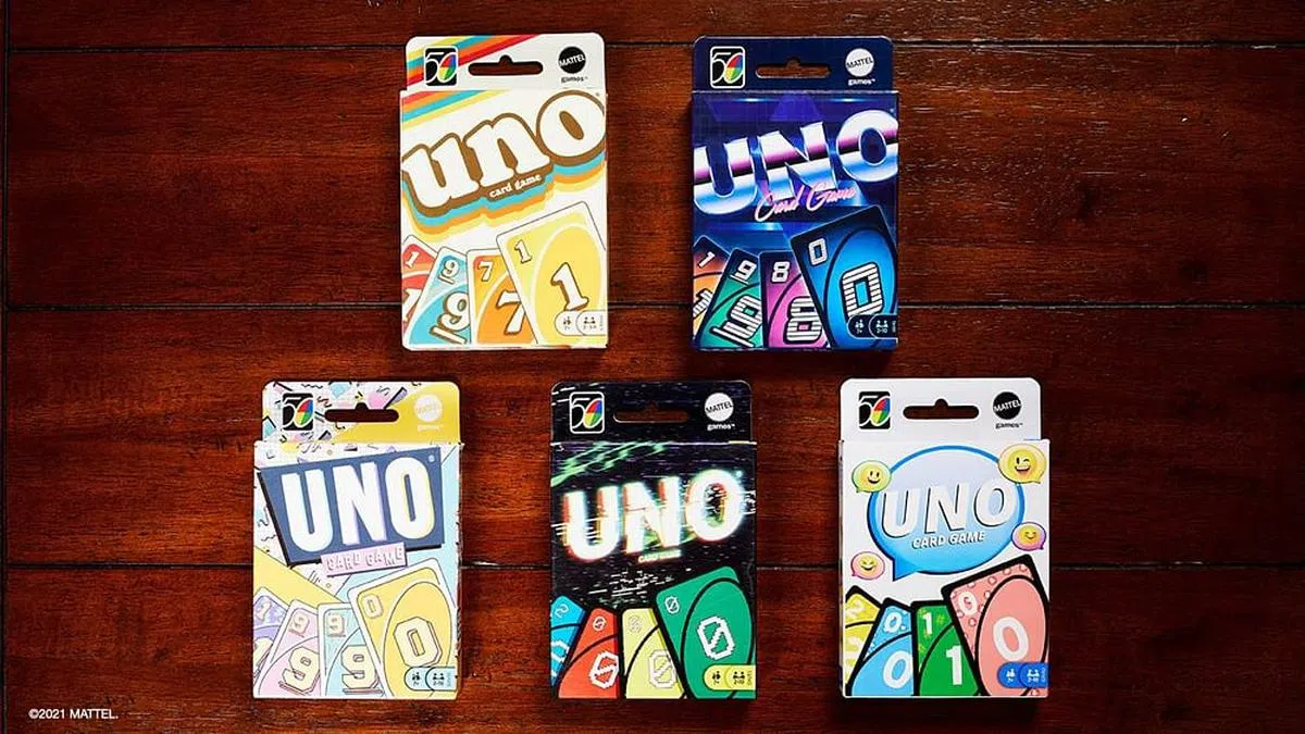 特别版标志性UNO系列向过去50年致敬。（图/Mattel官网）