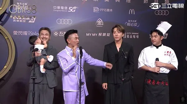 KID（左起）、吴宗宪、坤达的《综艺玩很大》空手而归。（互联网）