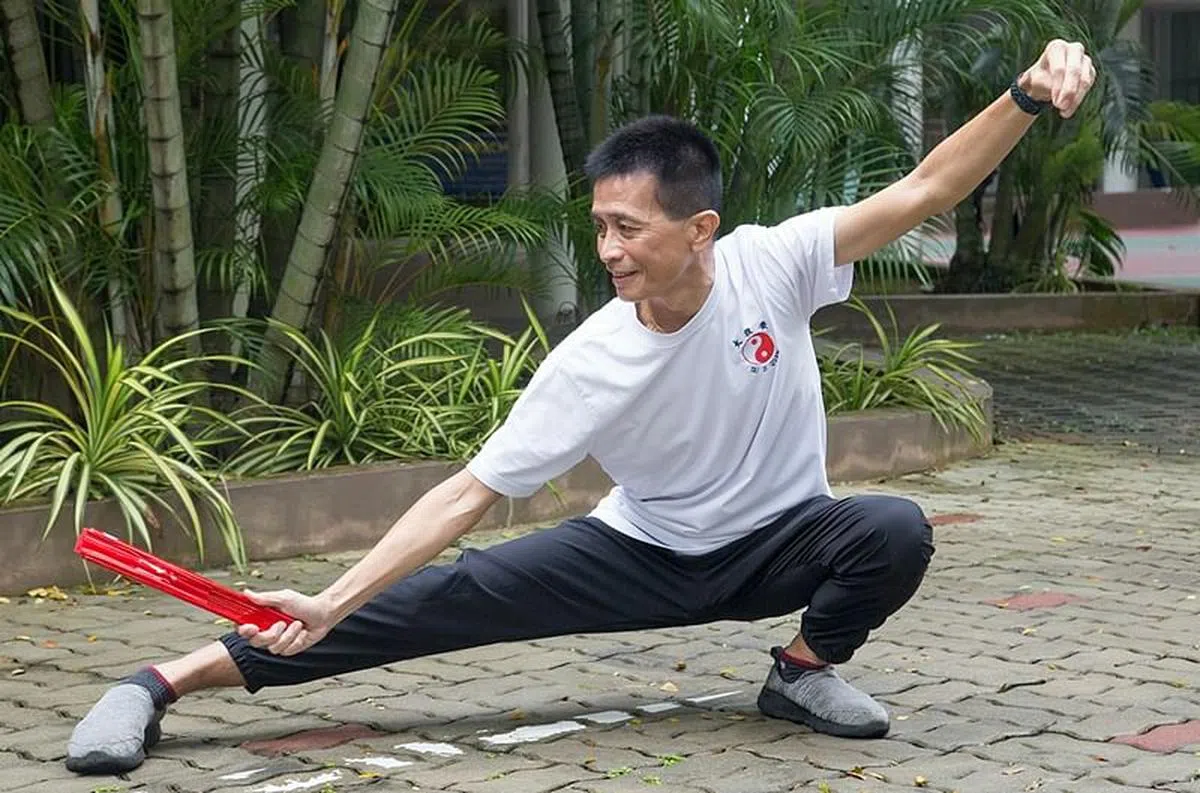 张锦源每周运动三天，除了勤练太极，也是马拉松爱好者。（图/新报业媒体）