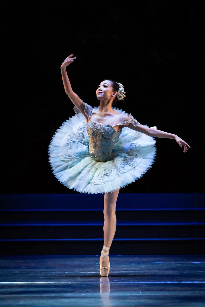 中滨瑛不求观众记得她，只愿观众记得某个美好的演出时刻，记得与美好相遇的心情。（吴凯怡摄／新加坡芭蕾舞团提供）