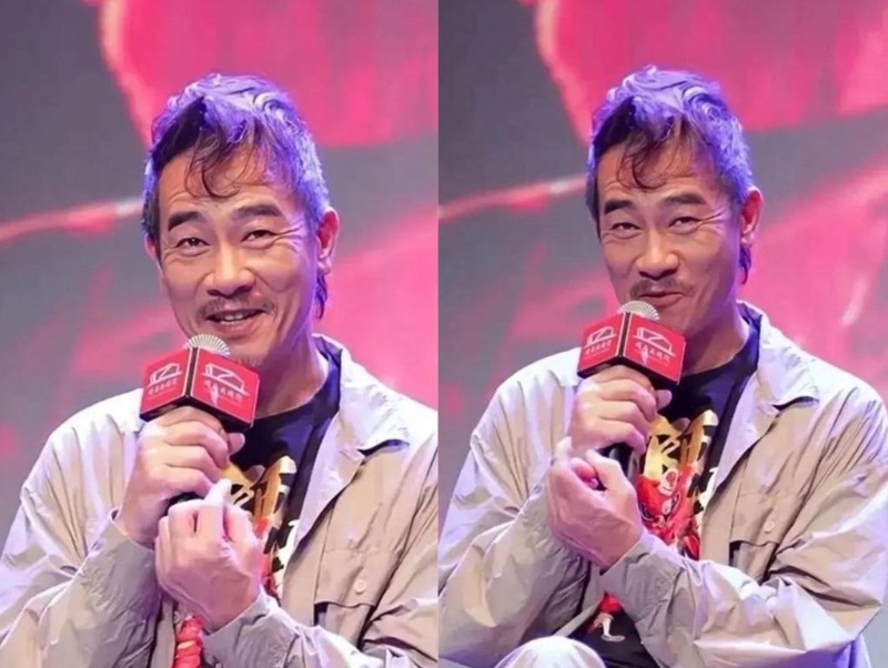陈小春为音乐剧宣传，却被网民发现突然出现老态。（取自微博）