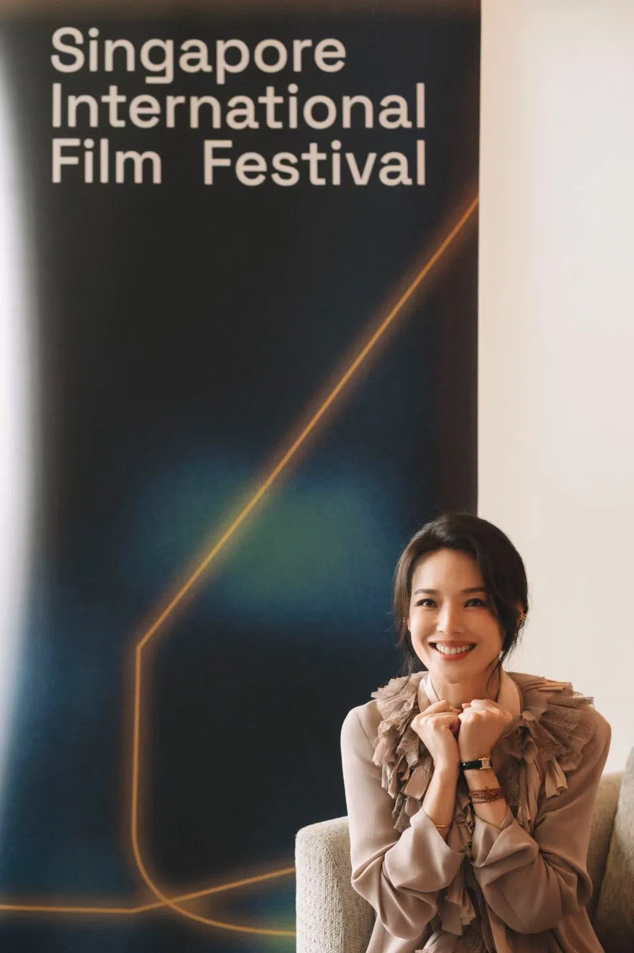 新加坡是《女孩》影展最后一站，舒淇笑说自己终于可以躺平好好睡觉。（新加坡国际电影节提供／杨轶摄）