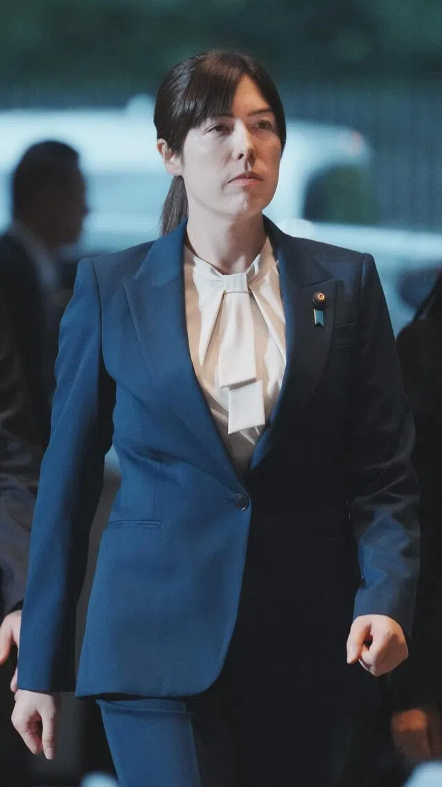 经济安全担当部长小野田纪美是新内阁的两名女部长之一。（法新社）