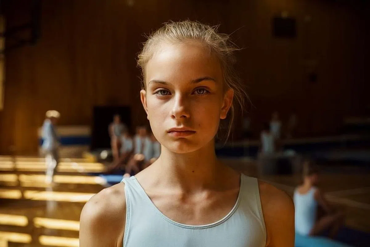 西里索拉琳娜饰演的缇娜，将体操选手恐惧失败的心理，拿捏有寸。（嘉华提供）