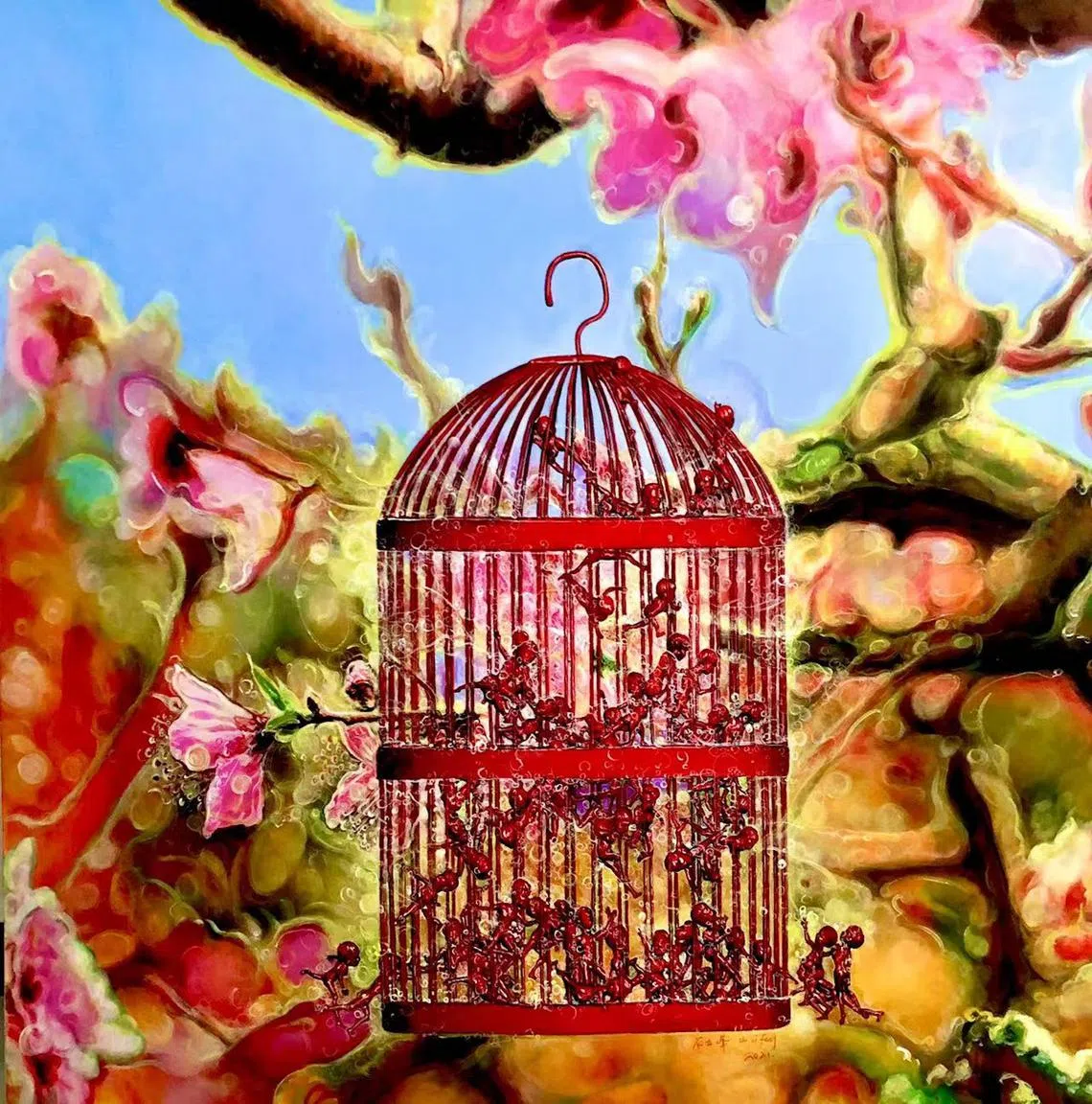 石立峰油画个展反思乌托邦| 联合早报