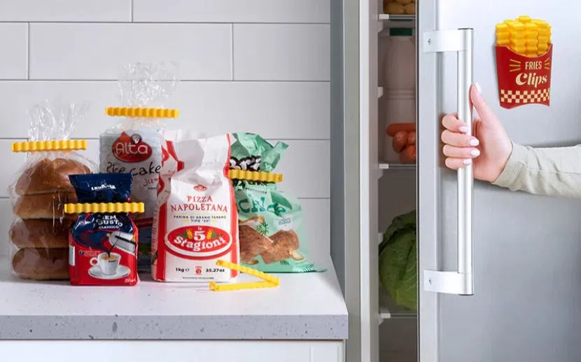 薯条保鲜夹造型逼真，使用方便。（取自peleg-design.com）