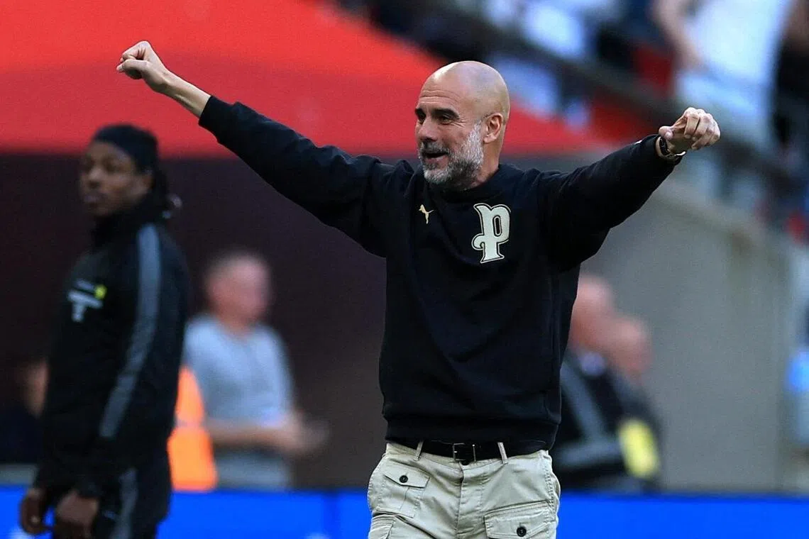 瓜迪奥拉（图）与曼市的合同将在明年到期，目前还没有和球队敲定续约，他大概率会按照个人意愿决定去留。若这位执教球队超10年的功勋主帅离队，曼市可能会将目光投向切尔西旧帅马雷斯卡。（路透社）