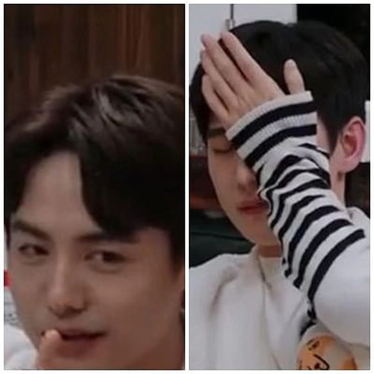 马天宇（左图）的童年经历令杨洋心疼。（微博）