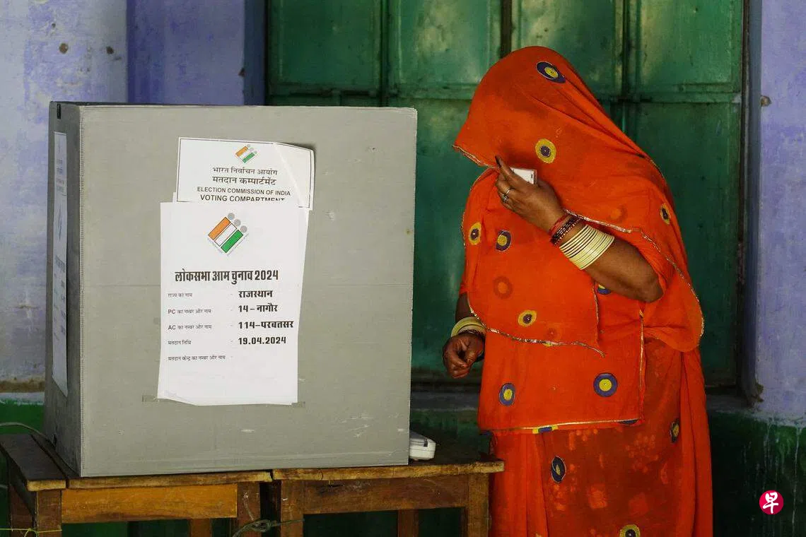 印度举行2024年第一阶段大选投票| 联合早报