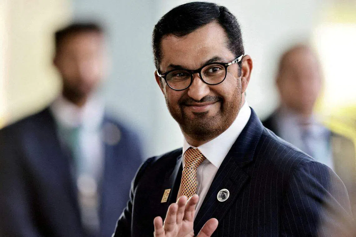 阿联酋工业与先进技术部长、阿布扎比国家石油公司（ADNOC）集团总裁贾比尔博士，是第28届联合国气候变化大会候任主席。（路透社）