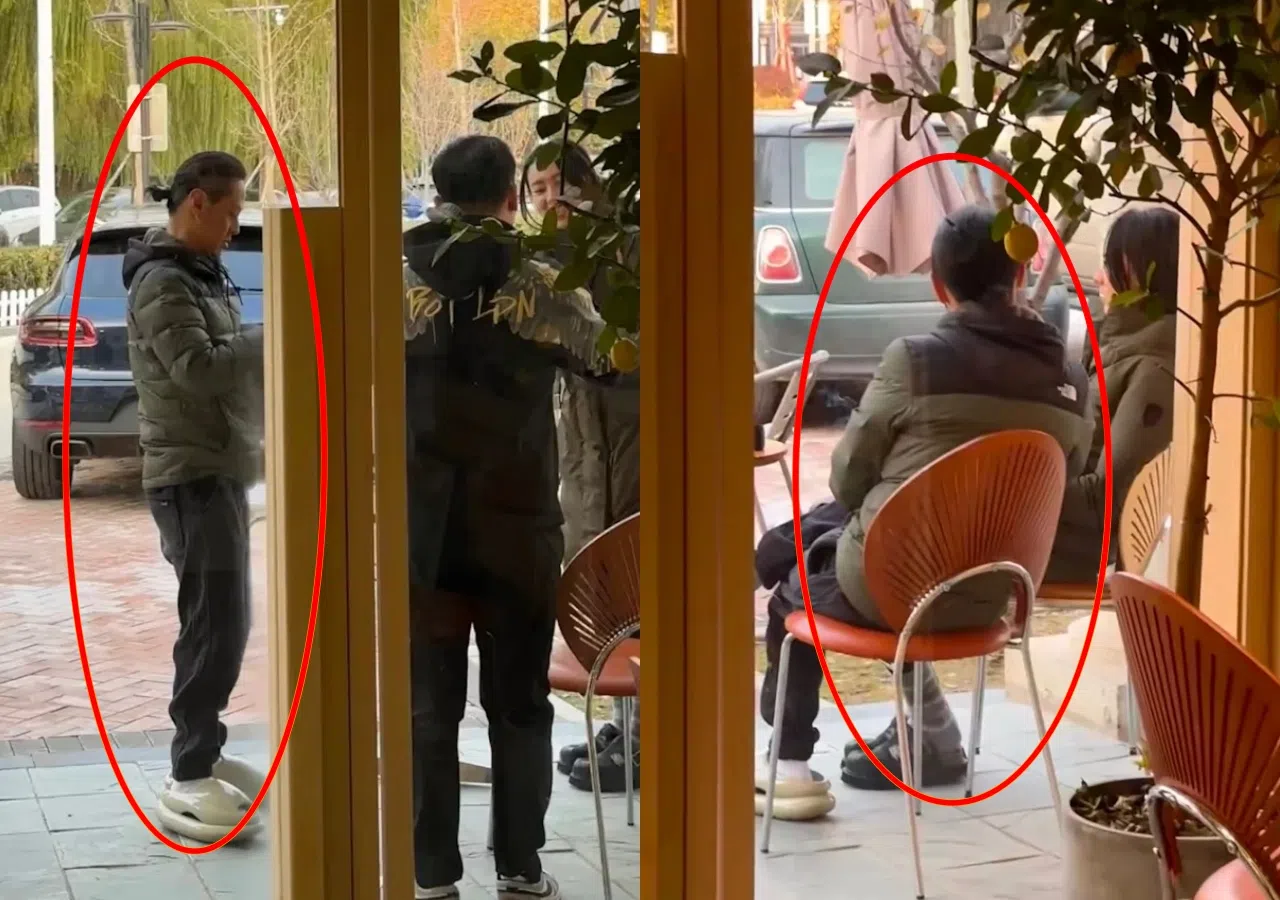 梁洛施被爆与中国导演马浴柯（红圈者）在北京高调约会。（互联网）