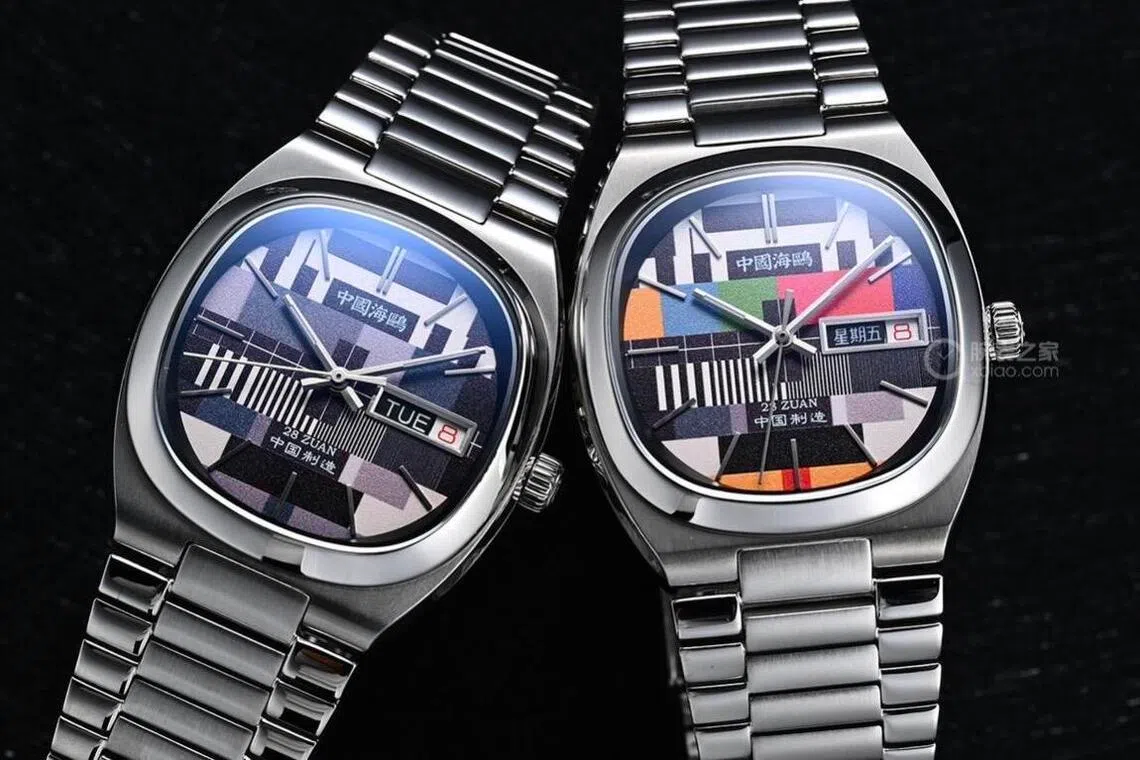 “电视机”腕表打破“老品牌”刻板印象，为海鸥注入新活力。（互联网）