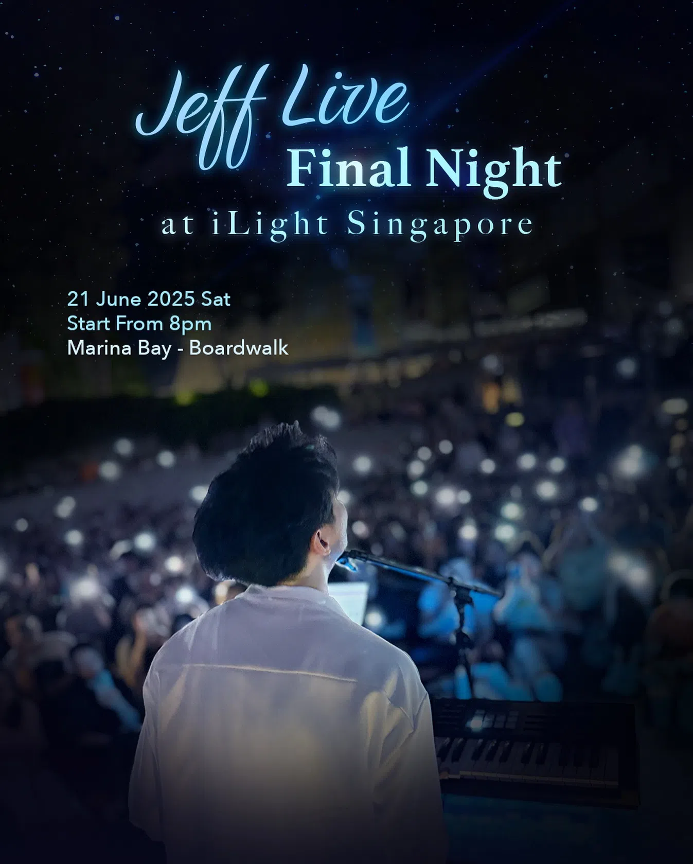 新加坡街头歌手黄长俊将在滨海湾一带表演。（取自黄长俊脸书）