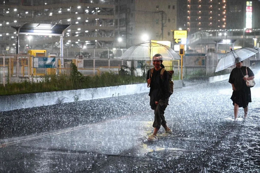 日本关东地区强降雨 气象厅对千叶县发布最高级别警报