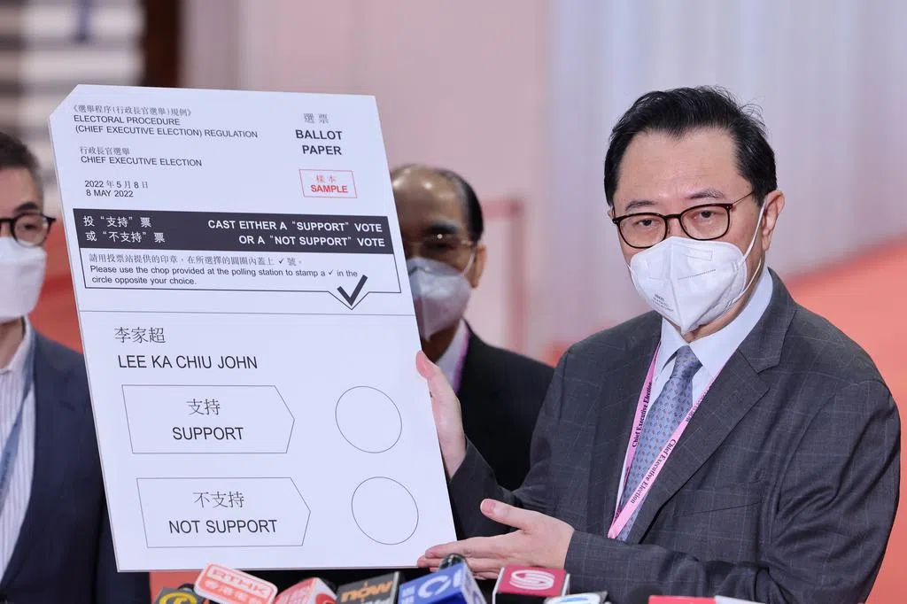 港选管会主席：特首选举需逾一小时完成点票