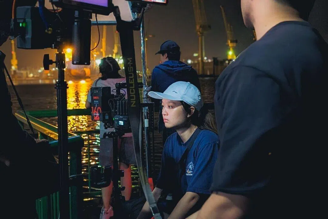 毕业短片预算受限，王胤铭仍拍出道具成本较高的科幻作品。（受访者提供）