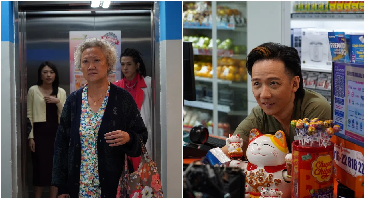 新加坡演员洪慧芳（左图）和马国艺人阿牛（右图）在贺岁片中碰头。（互联网）