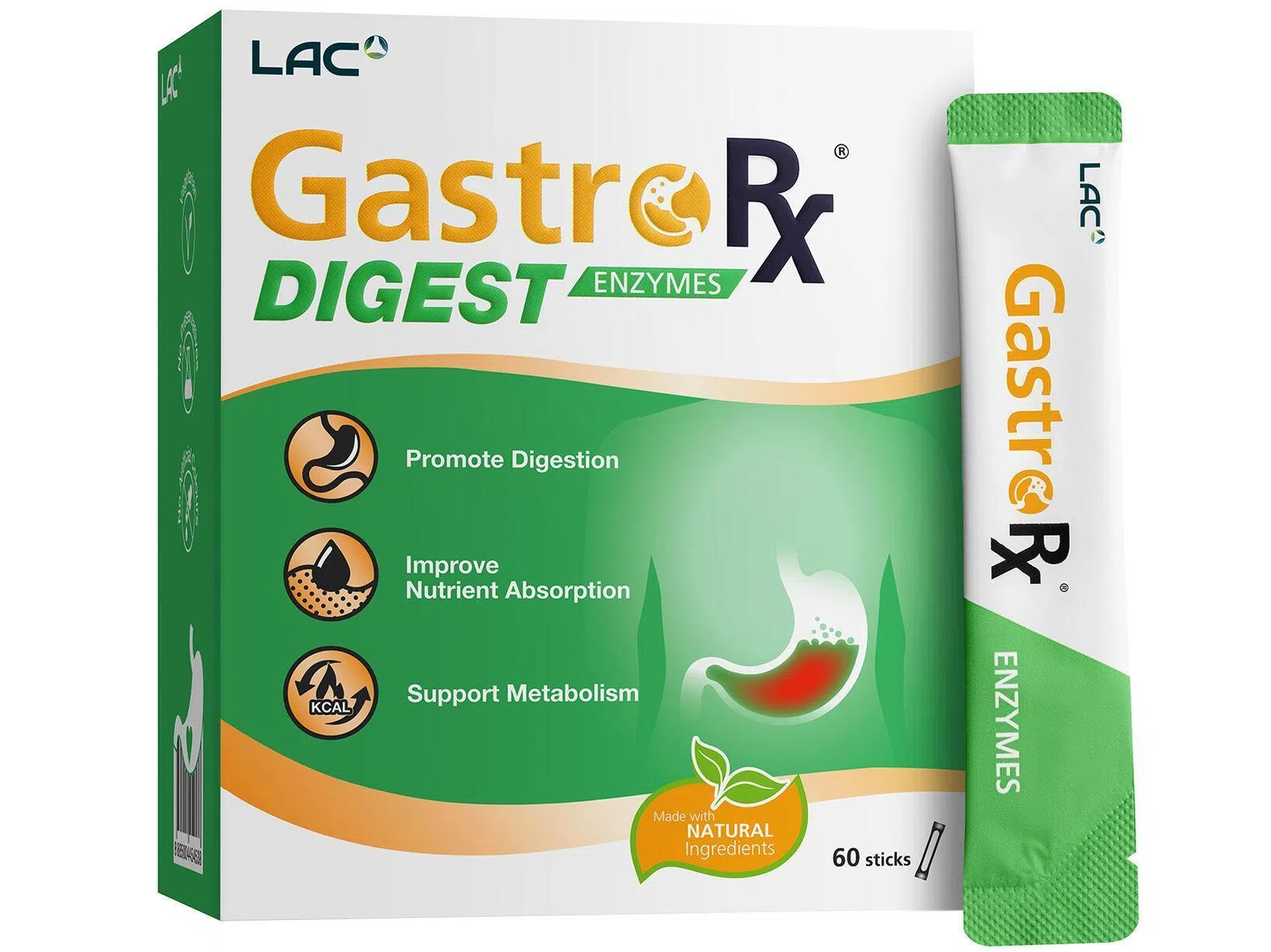 LAC GastroRX消化酶可促进食物中宏量与微量营养素的释放，提升营养吸收效率，摆脱肠胃困扰。（品牌提供）