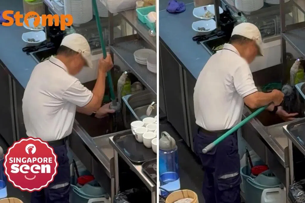 亚坤职员被拍到洗手池洗拖把 食品局：已检查 未发现食安违规
