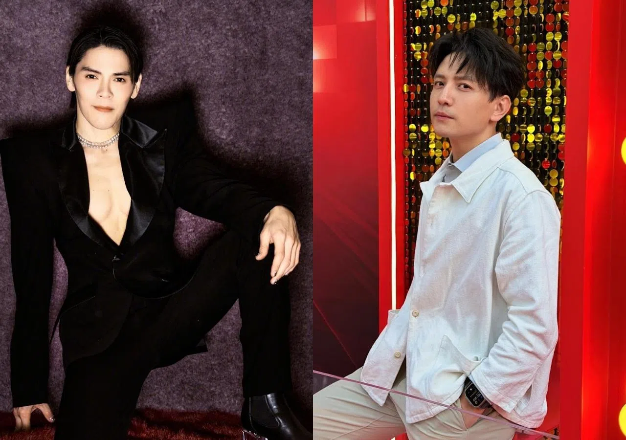 向佐（左）和百克力在节目中闹出“飞腿踢头”插曲，引发网民热议。（互联网）