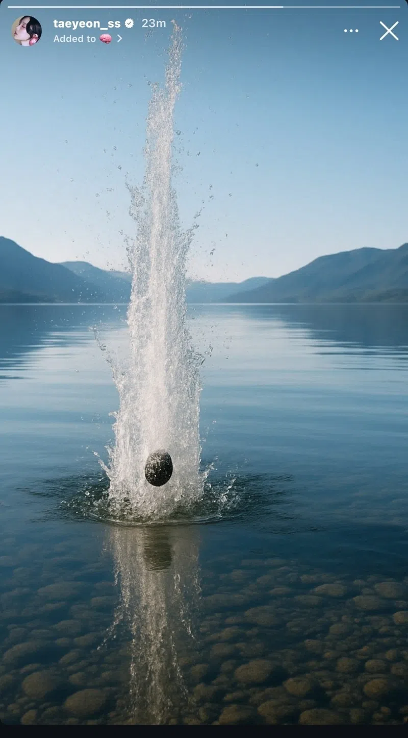 太妍16日曾在Instagram限时动态分享一张“石沉大海”的照片，似乎暗示演出将取消。（取自太妍IG）