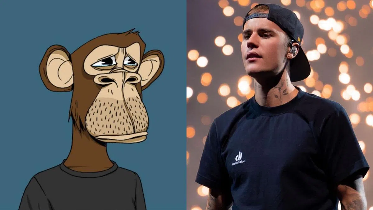 Justin Bieber及其无聊猿游艇俱乐部NFT（取自IG）。