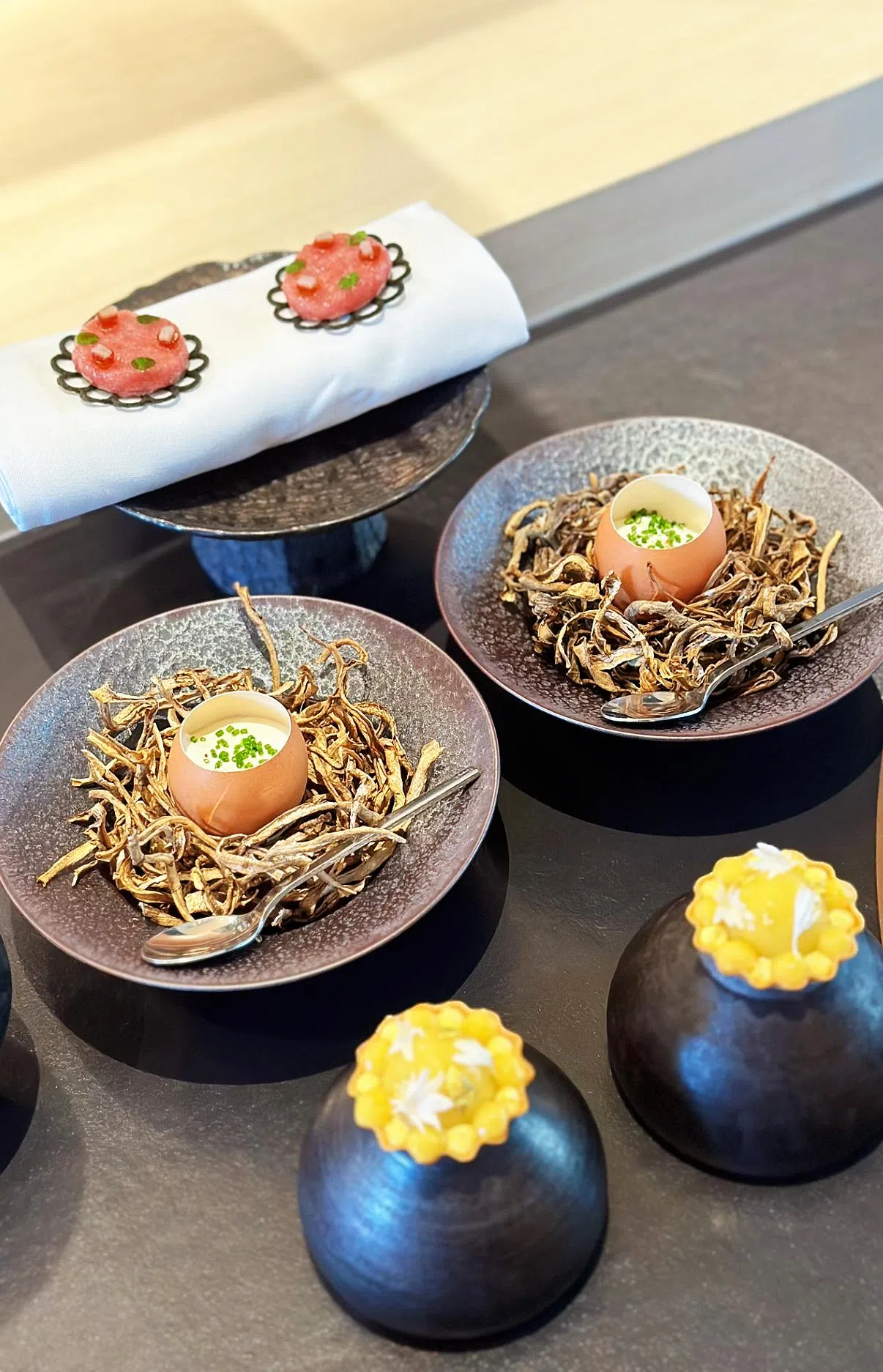 Omakase@Stevens的料理在和风底蕴中交织法式优雅，口味与摆盘皆见巧思。（叶晓虹摄）