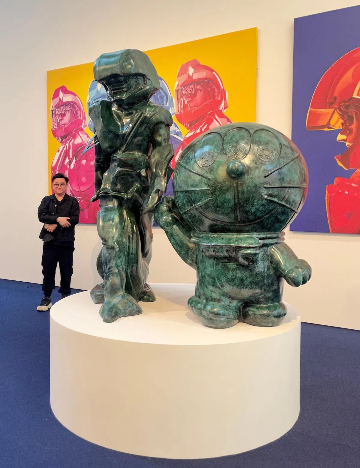 Jahan Loh, ‘Intergalactic Voyagers’ and ‘Teleportation Art: Series 1 & 2’ (2022), THE DORAEMON EXHIBITION SINGAPORE 2022 ©Fujiko-Pro / Photo credit: zaobao.sg
