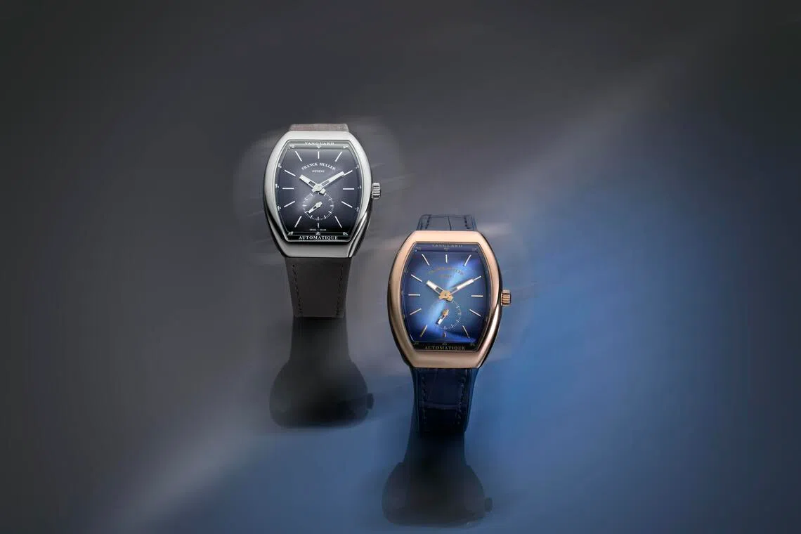 Vanguard Sfumato Slim表盘，以渐层晕染技法模拟文艺复兴时期的绘画风格“烟雾法”，令色彩柔和过渡，没有明显界限。（法穆兰提供）