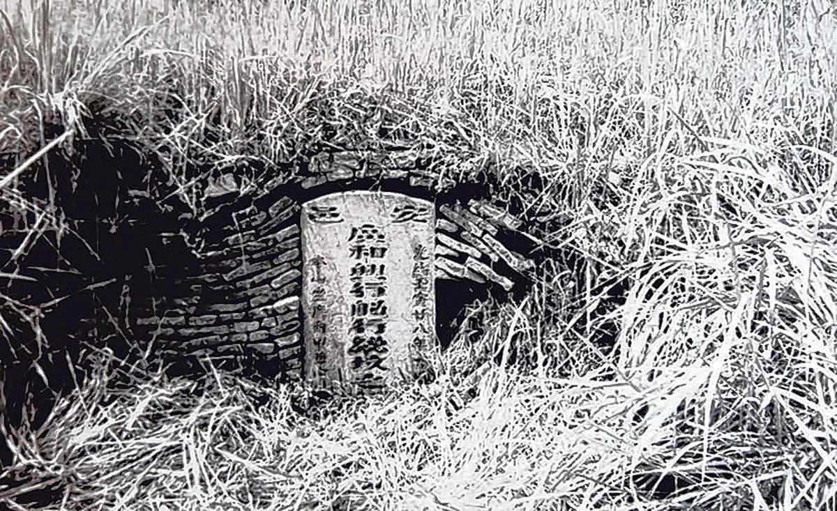 碧山亭广和兴行船行总坟1980年代清山时已经破落，四周杂草丛生。