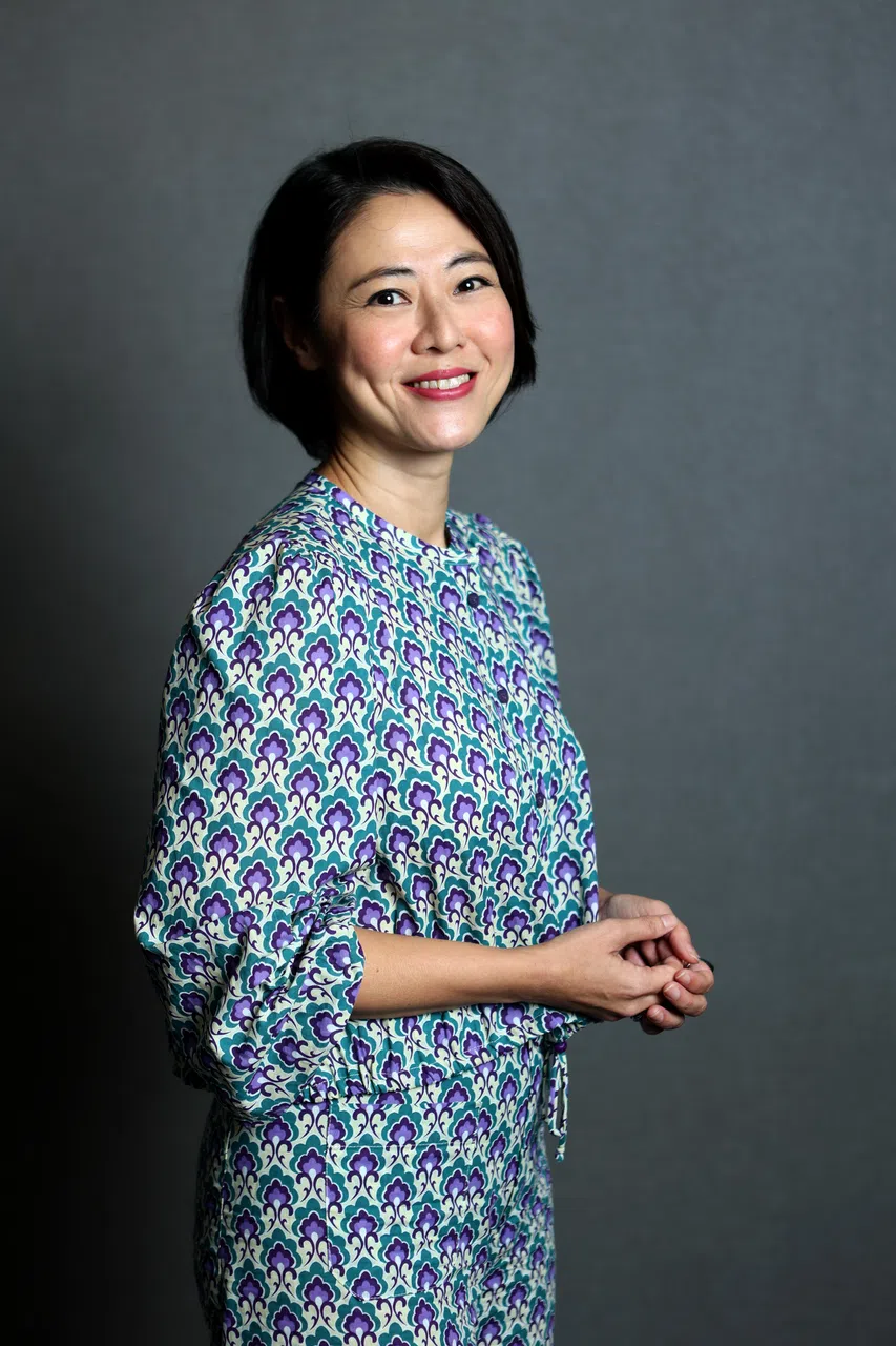 许美珍反复读剧本才悟出故事的反转点。（龙国雄摄）