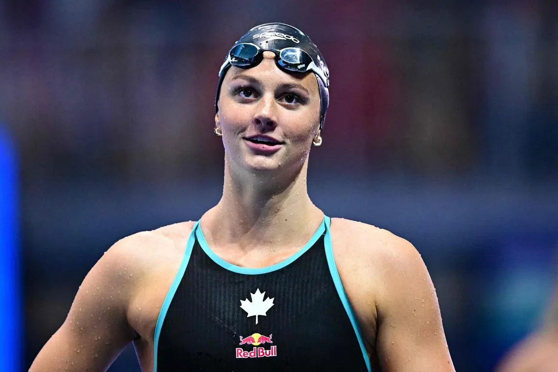 萨默已经在本届世锦赛获得400米自由泳和200米混合泳两枚金牌。（法新社）