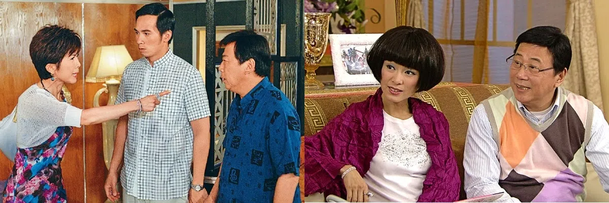 陈豪（左图中）和夏雨（右图右）分别凭2007年《溏心风暴》、2008年《溏心风暴之家好月圆》捧回视帝宝座。（互联网）