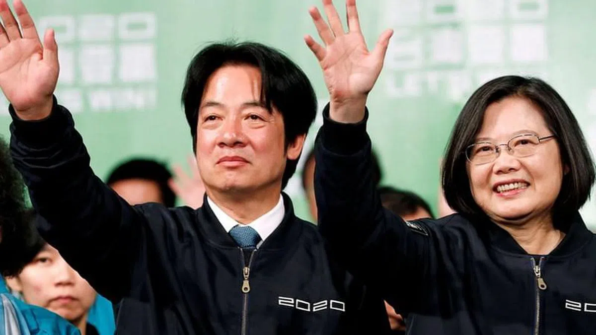 蔡英文（右）和赖清德在2020年的总统大选中胜出。（互联网）